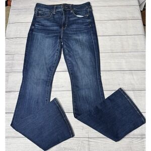 American Eagle Women's 6 Regular High Rise Skinny Kick Jeans Dark Blue NWT